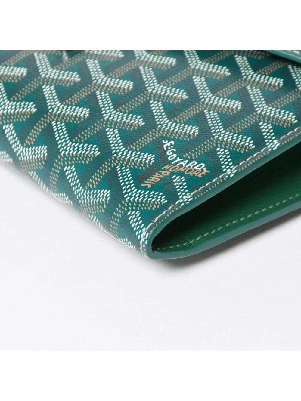 Goyard Chypre Sheepskin Pouch Wallet Shoulder Bag Green